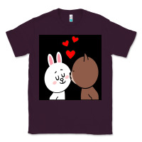 Plum brown bear cony bunny rabbit the kiss Classic Tee - tuanDangUi
