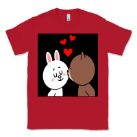 Red brown bear cony bunny rabbit the kiss Classic Tee - tuanDangUi