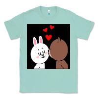 Seafoam brown bear cony bunny rabbit the kiss Classic Tee - tuanDangUi