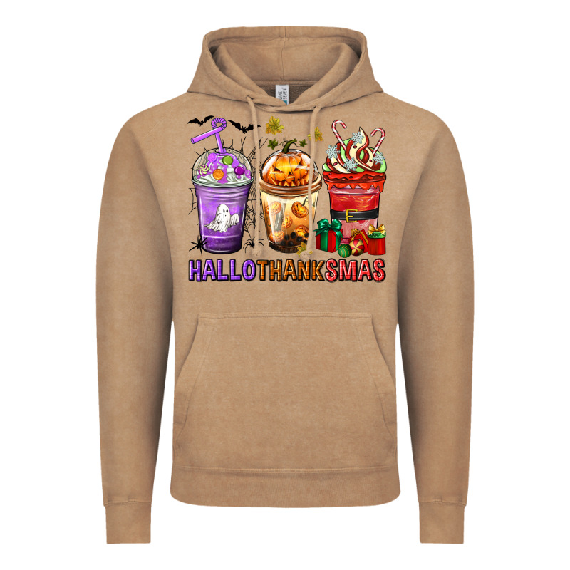 Hallothanksmas Coffee Cups Vintage Hoodie by texasbilliewilder | Teevron