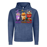 Vintage Denim hallothanksmas coffee cups Vintage Hoodie - texasbilliewilder