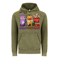 Vintage Olive hallothanksmas coffee cups Vintage Hoodie - texasbilliewilder