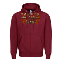 Burgundy mama cita Zipper Hoodie - BundleAndBundleShop