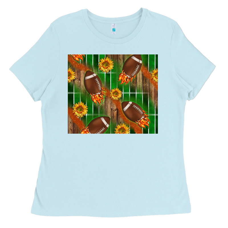 American Football With Sunflower Tumbler Ladies Tee by BundleAndBundleShop | Teevron