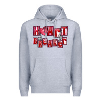 Heather Grey heartbreaker Premium Hoodie - FaDigitalArtStudio