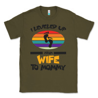 Army Green I Leveled Up From Wife To Mommy Classic Tee - Bettercallsaul