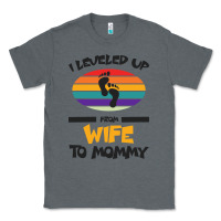Charcoal Heather I Leveled Up From Wife To Mommy Classic Tee - Bettercallsaul