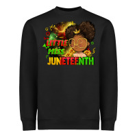 Black Little miss Juneteenth Heavyweight Sweatshirt - FaDigitalArtStudio