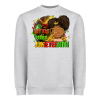 Heather Grey Little miss Juneteenth Heavyweight Sweatshirt - FaDigitalArtStudio