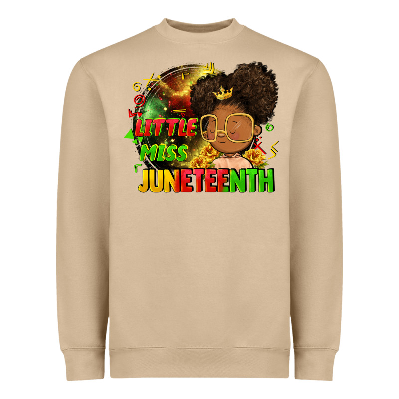 Little Miss Juneteenth Heavyweight Sweatshirt by FaDigitalArtStudio | Teevron