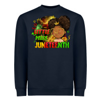 Navy Little miss Juneteenth Heavyweight Sweatshirt - FaDigitalArtStudio