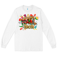 White cinco de mayo nail tech Long Sleeve Tee - CowGirlArtShop