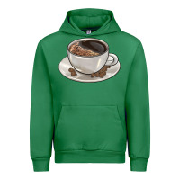 Emerald coffee  americano Urban Hoodie - BarkalooDesign