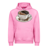 Fuchsia Pink coffee  americano Urban Hoodie - BarkalooDesign