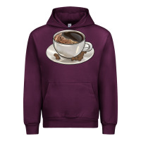 Mauve Wine coffee  americano Urban Hoodie - BarkalooDesign