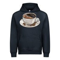 Navy coffee  americano Urban Hoodie - BarkalooDesign