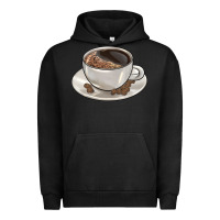 Pigment Black coffee  americano Urban Hoodie - BarkalooDesign