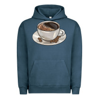 Pigment Midnight Navy coffee  americano Urban Hoodie - BarkalooDesign