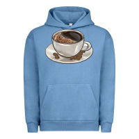Pigment Pebble Blue coffee  americano Urban Hoodie - BarkalooDesign