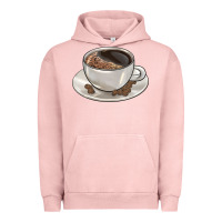 Pigment Salmon coffee  americano Urban Hoodie - BarkalooDesign