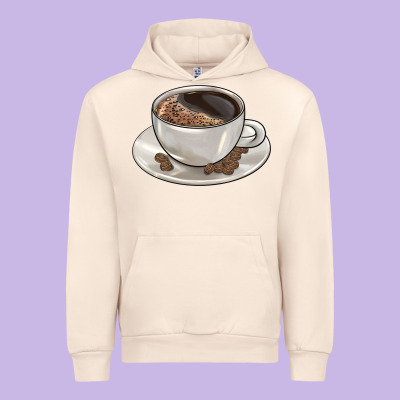 Coffee  Americano Urban Hoodie Designed By Barkaloodesign