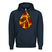 Navy african masks teardrop  5 Zipper Hoodie - BundleAndBundleShop