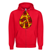 Red african masks teardrop  5 Zipper Hoodie - BundleAndBundleShop