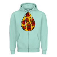Seafoam african masks teardrop  5 Zipper Hoodie - BundleAndBundleShop