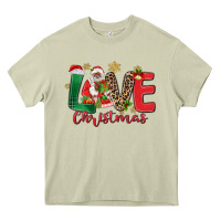 Mossy love christmas black santa Heavy Core Tee - MaliasSmallBusiness