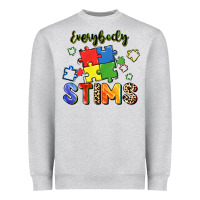 Heather Grey Everybody stims Heavyweight Sweatshirt - FaDigitalArtStudio