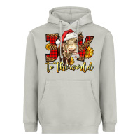 Moon Dust joy to the world christmas cow Heavyweight Hoodie - LillyAllenDesigns
