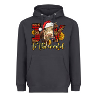 Smoke joy to the world christmas cow Heavyweight Hoodie - LillyAllenDesigns