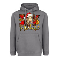 Storm joy to the world christmas cow Heavyweight Hoodie - LillyAllenDesigns