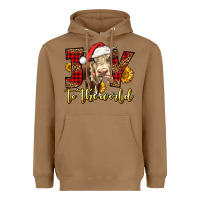 Toasted Coconut joy to the world christmas cow Heavyweight Hoodie - LillyAllenDesigns
