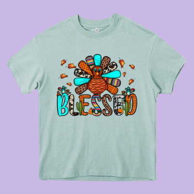Blessed Turkey Heavy Core Tee Designed By Jahusdesignshop