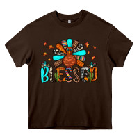 Chocolate Brown blessed turkey Heavy Core Tee - JahusDesignShop