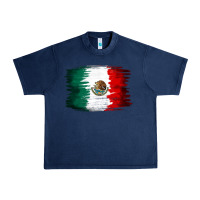 Navy Mexican flag Urban Heavy Tee - NancyCooperArtShop