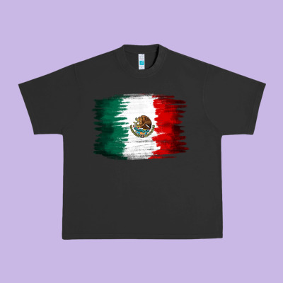 Mexican Flag Urban Heavy Tee Designed By Nancycooperartshop
