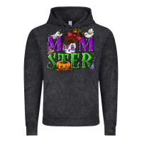 Vintage Black Momster Halloween Vintage Hoodie - NancyCooperArtShop