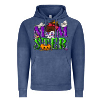 Vintage Denim Momster Halloween Vintage Hoodie - NancyCooperArtShop