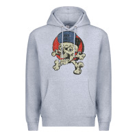 Heather Grey skate rags skull & crossbones Premium Hoodie - tuanDangUi