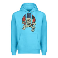 Ocean Blue skate rags skull & crossbones Premium Hoodie - tuanDangUi