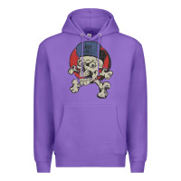 Purple skate rags skull & crossbones Premium Hoodie - tuanDangUi