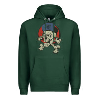 Sports Green skate rags skull & crossbones Premium Hoodie - tuanDangUi