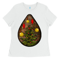 White christmas  teardrop Ladies Tee - BundleAndBundleShop