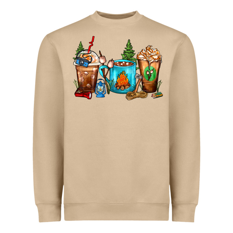 Camping Coffee Cups Heavyweight Sweatshirt by FaDigitalArtStudio | Teevron
