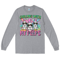 Heather Grey chilling with my peeps easter bunnies cowgirl cowg Long Sleeve Tee - CowGirlArtShop