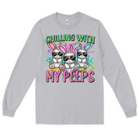 Moon Dust chilling with my peeps easter bunnies cowgirl cowg Long Sleeve Tee - CowGirlArtShop