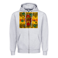 Heather Grey african mask tumbler Zipper Hoodie - BundleAndBundleShop