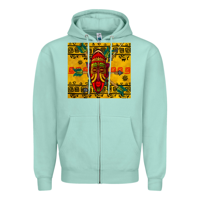 African Mask Tumbler Zipper Hoodie by BundleAndBundleShop | Teevron